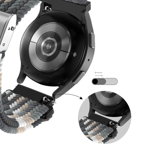 Bandz Correa nylon trenzado Samsung Galaxy Watch 6 44mm (mezcla negra)