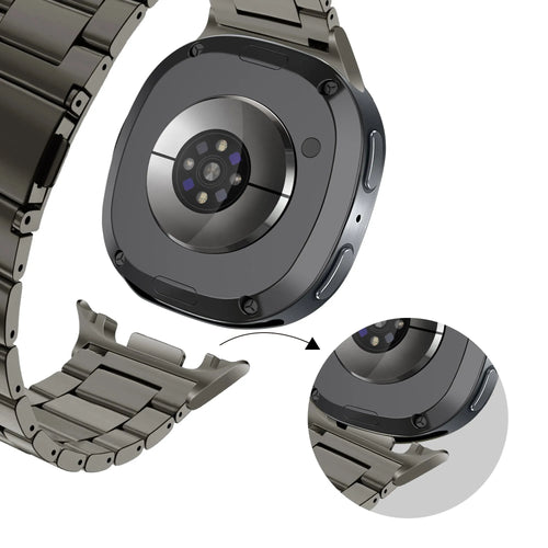 Bandz Samsung Galaxy Watch 8 - 40mm stalen band 'Classic' (grafiet)