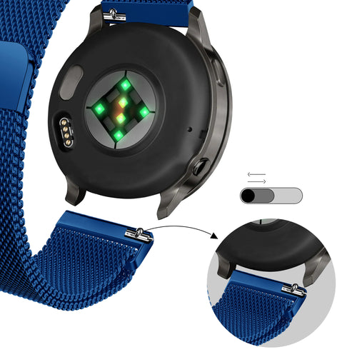 Bandz Garmin Forerunner 170 Milanese Loop Armband (Blau)