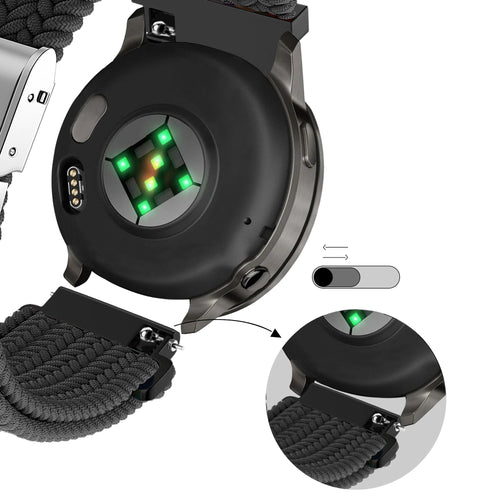 Bandz Bracelet tissé nylon Garmin D2 Air X15 (noir)