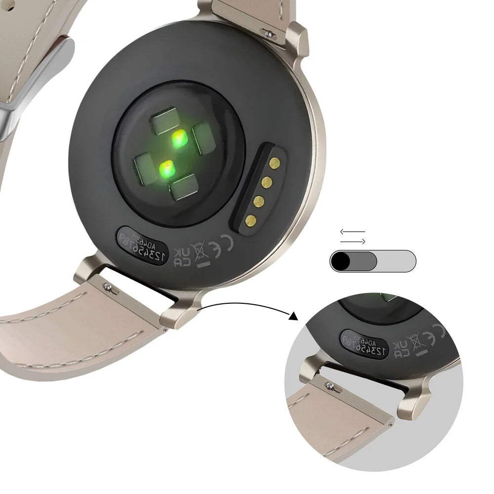 Correa reloj cuero 14mm - universal (beige)