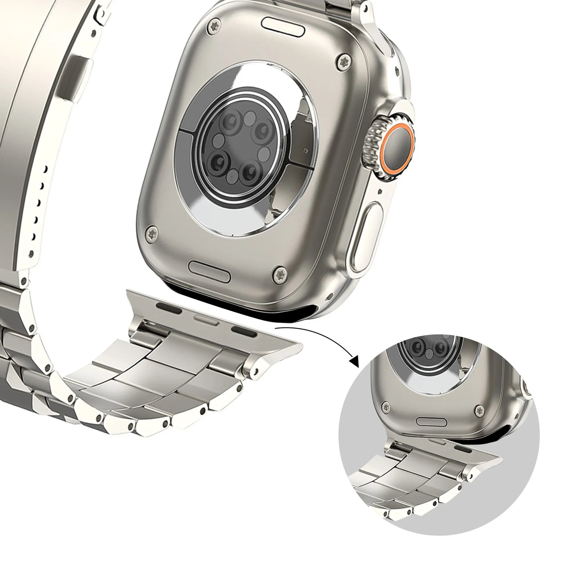 Bandz Apple Watch titanium band 'Deluxe' (titanium)