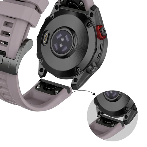 Bandz Correa silicona 'Classic' Garmin Fenix 9 - 43mm (gris lavanda)