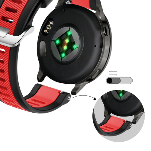 Bandz Garmin Approach S42 dual sport band met gesp (zwart/rood)