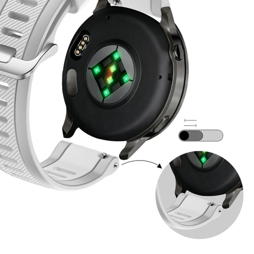 Bandz Garmin Vivomove Trend Dual Sportarmband mit Schnalle (Grau)