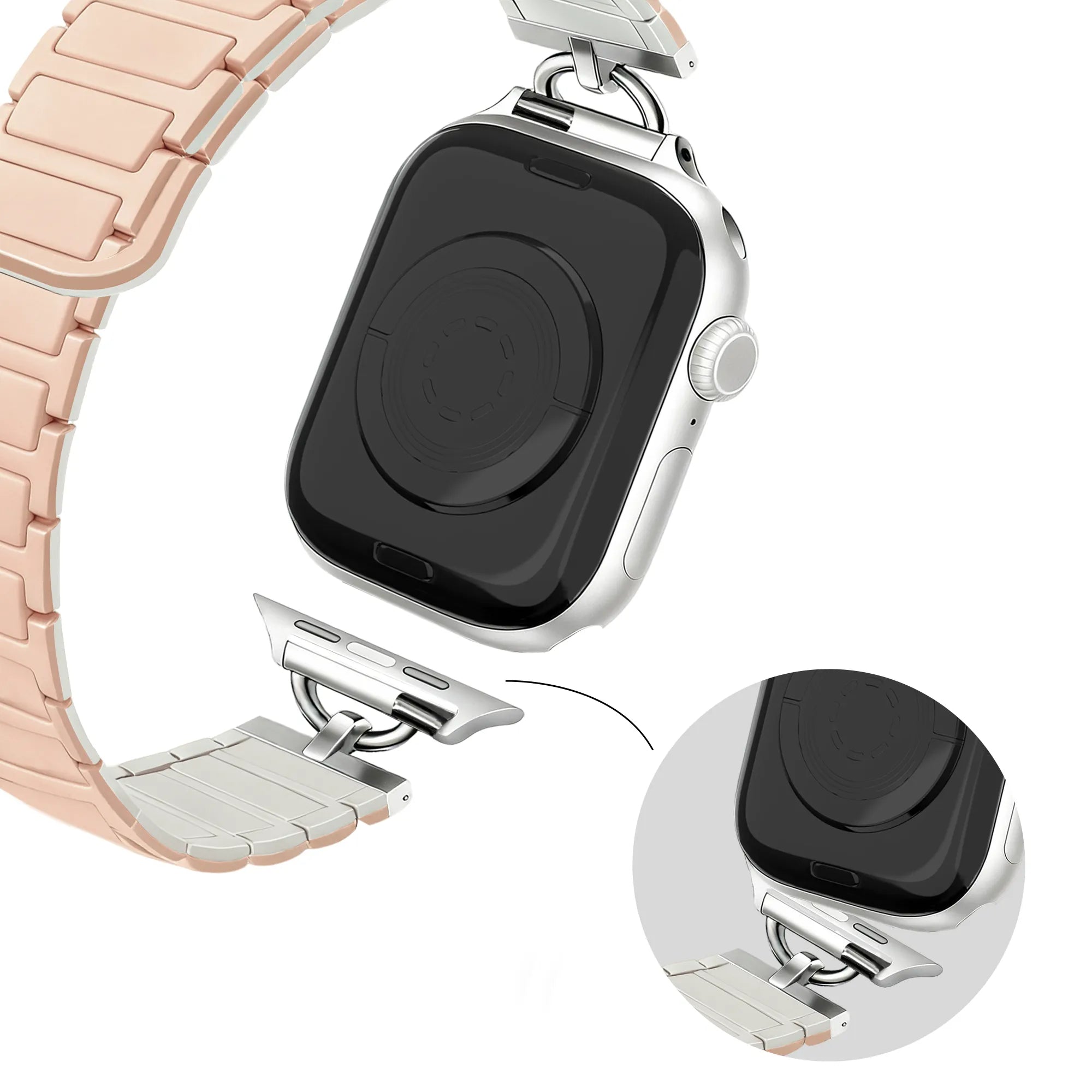 Bandz Correa silicona magnético 'fino' Apple Watch (beige)