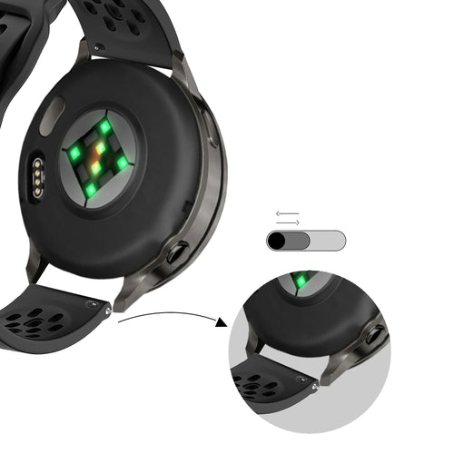 Bandz Garmin Forerunner 170 siliconen band 'Air' (zwart)