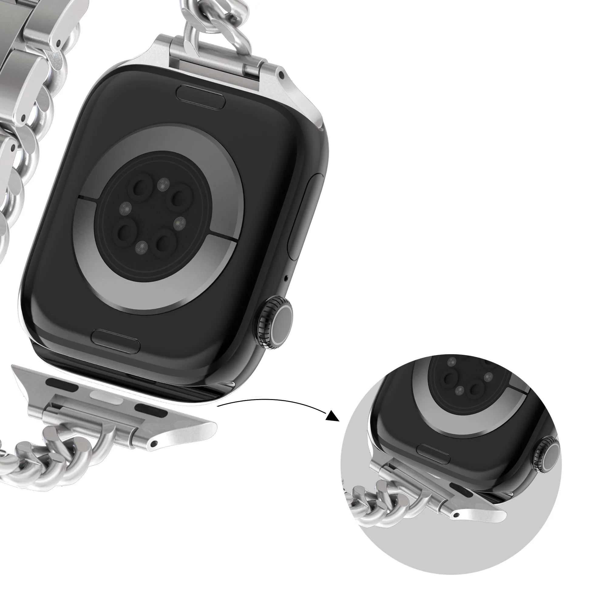 Bandz Apple Watch Stahlarmband 'Double Tour' (Polarstern)