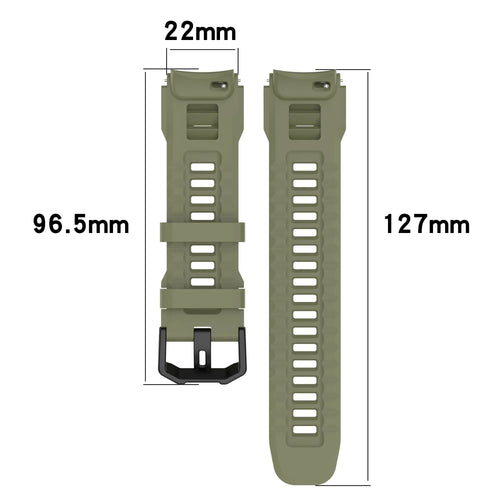 Bracelet silicone Amazfit T-Rex 3 Pro - 48mm (vert foncé)