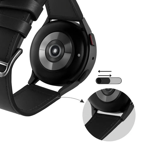Bracelet cuir Polar Unite (noir mince)