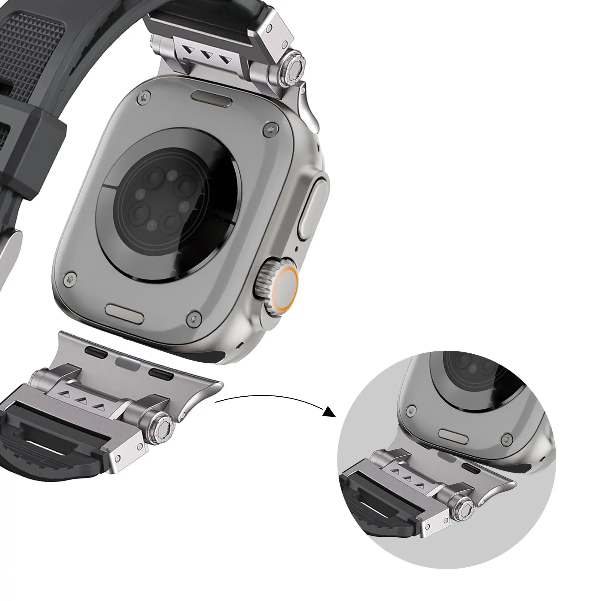 Bandz Apple Watch TPU Armor bandje (zwart)
