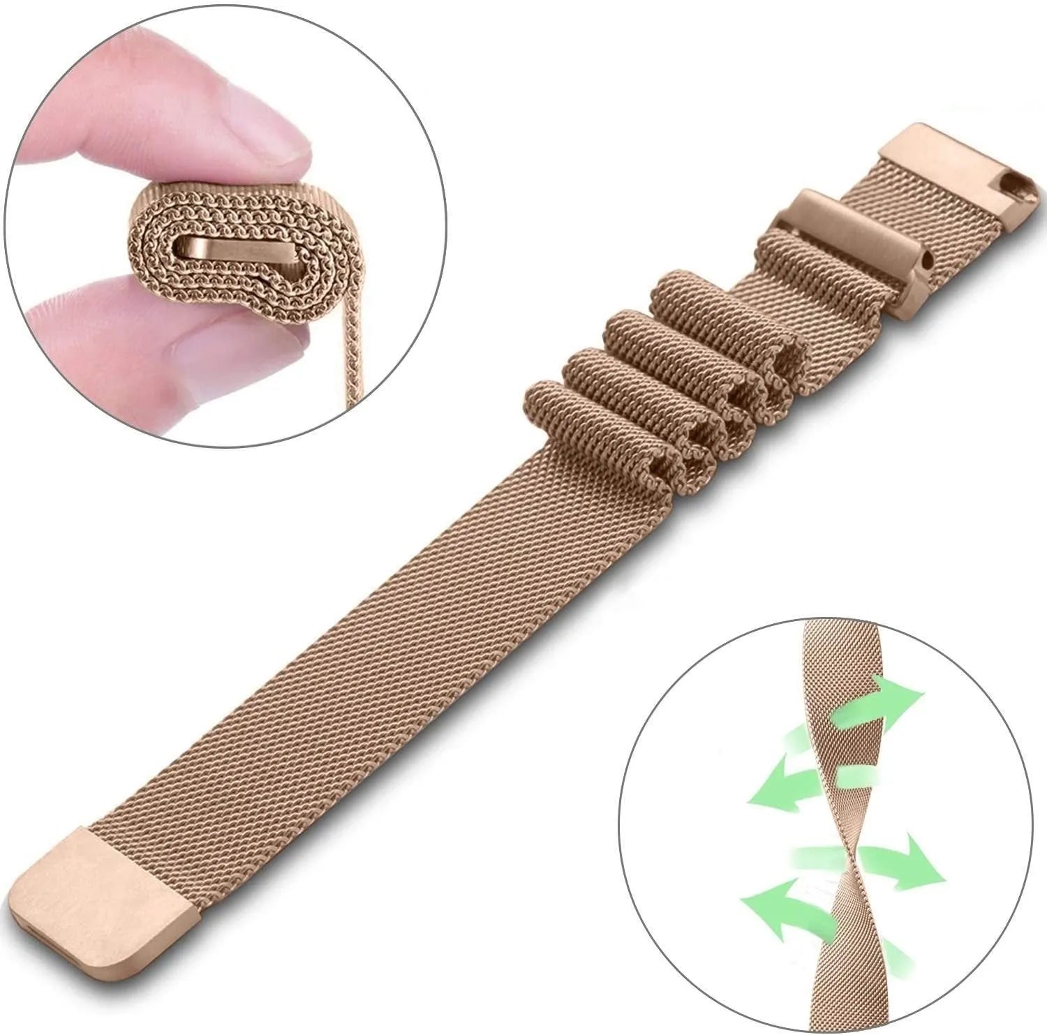 Correa milanesa Huawei Watch GT 5 Pro 42mm (oro rosa)