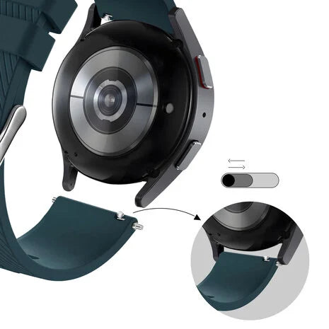 Bandz Correa silicona 'De lujo' Amazfit Bip 6 (verde oscuro)