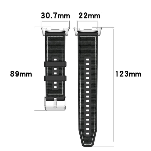 Samsung Galaxy Watch 8 Classic Hybrid Nylonarmband (Schwarz)