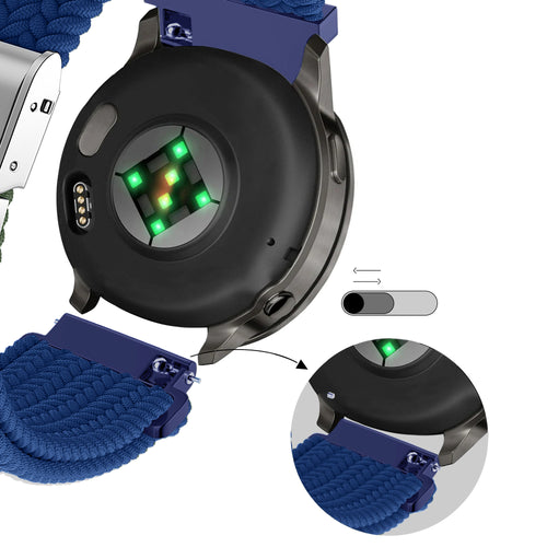 Bandz Garmin Forerunner 70 gevlochten nylon band (blauw)