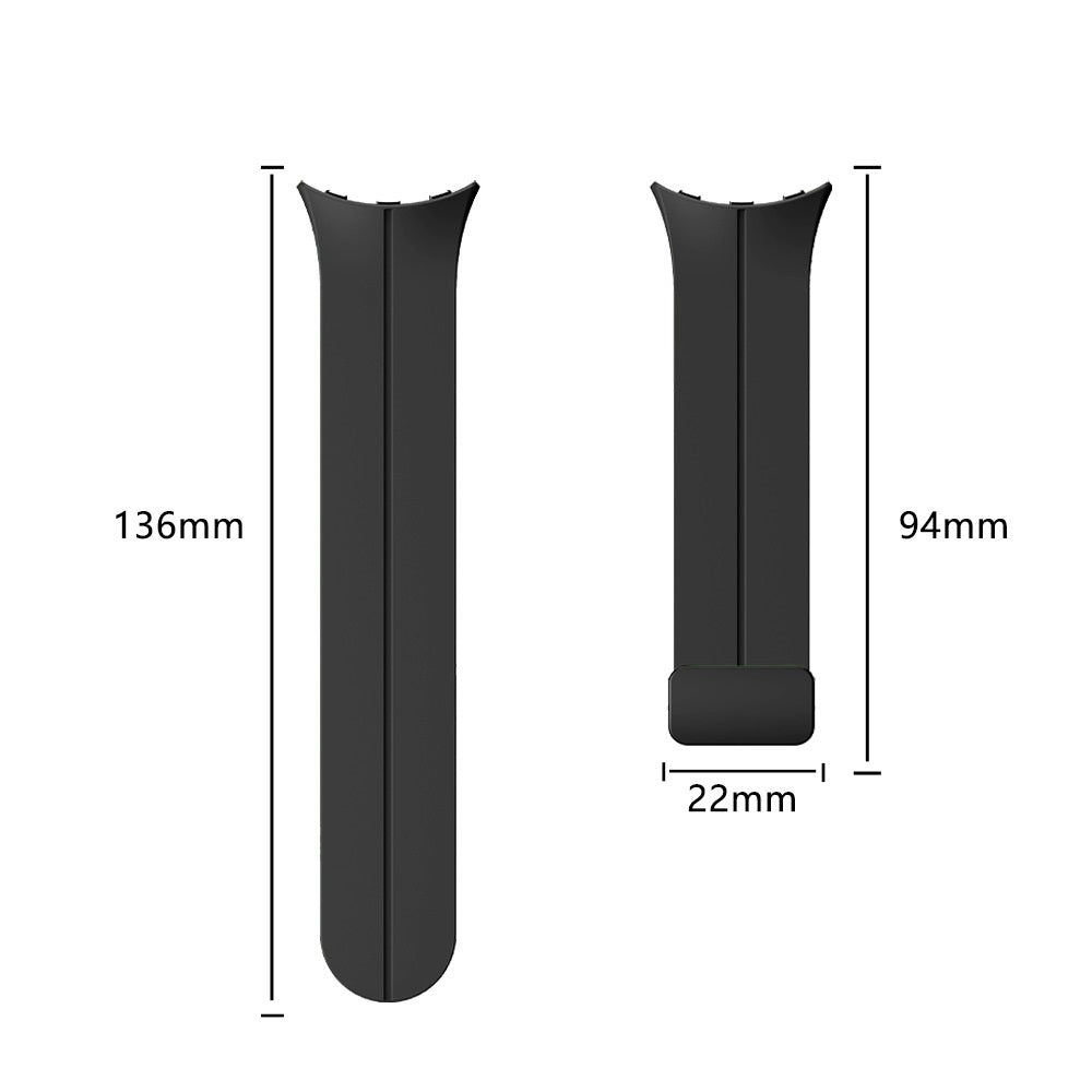 Google Pixel Watch 3 - 45mm D-Schnalle Silikonarmband (Schwarz)