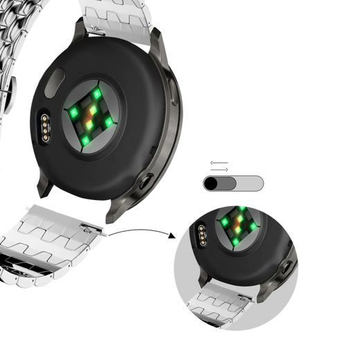 Bandz Garmin Forerunner 170 Stahlarmband 'Dragon' (Silber)