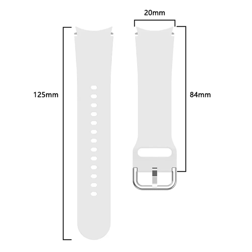 Samsung Galaxy Watch FE siliconen gesp band (wit)