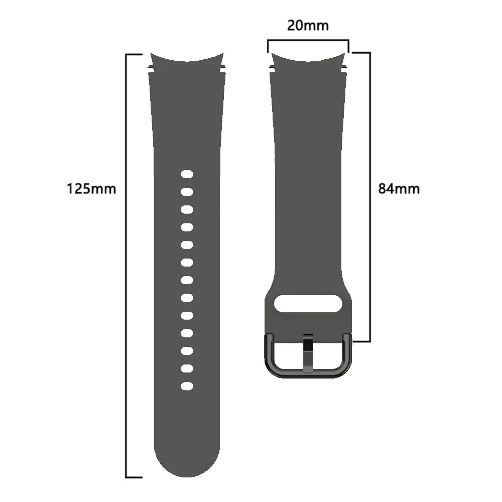 Samsung Galaxy Watch 5 - 44mm siliconen gesp band (donkergrijs)