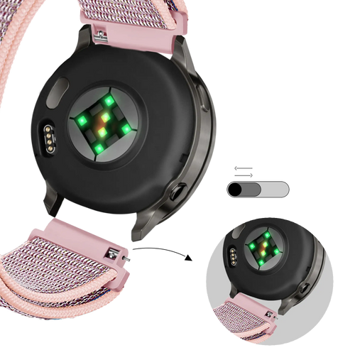 Bandz Garmin Vivoactive 4s Nylon Loop Strap (Pink Sand)