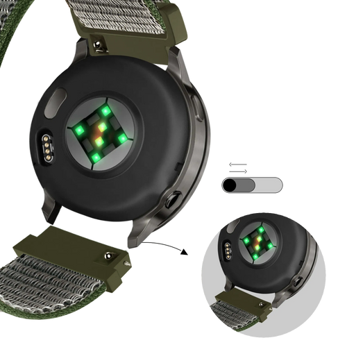 Bandz Garmin Venu SQ Nylon Loop Strap (Olive Green)