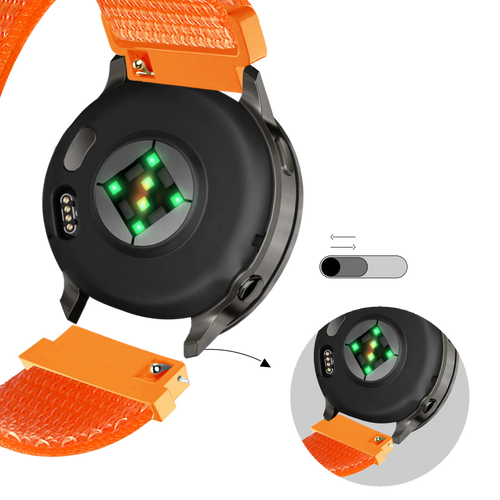 Bandz Garmin Vivoactive 3 Nylon Loop Strap (Orange)