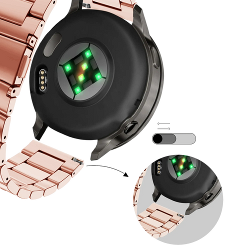 Bandz Garmin Vivoactive 3 Stahlarmband 'Classic' (Rosa)