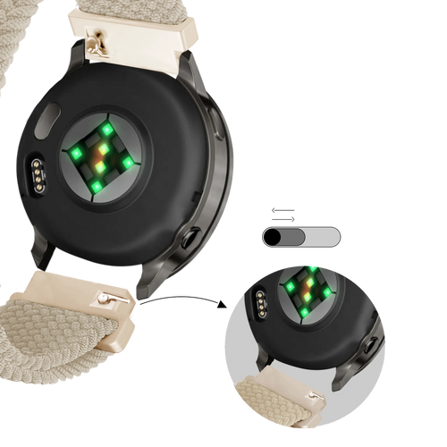Bandz Bracelet tressé réglable Garmin Vivomove 3s (lumière stellaire)