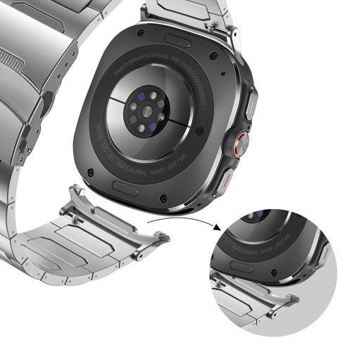Bandz Samsung Galaxy Watch Ultra Titanium Strap 'Deluxe' (Silver)
