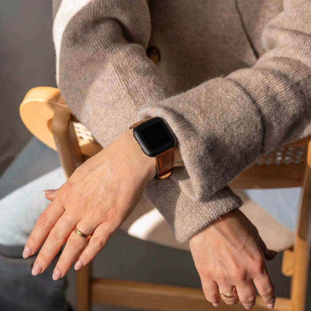Fitbit Versa Leather Strap (Brown)
