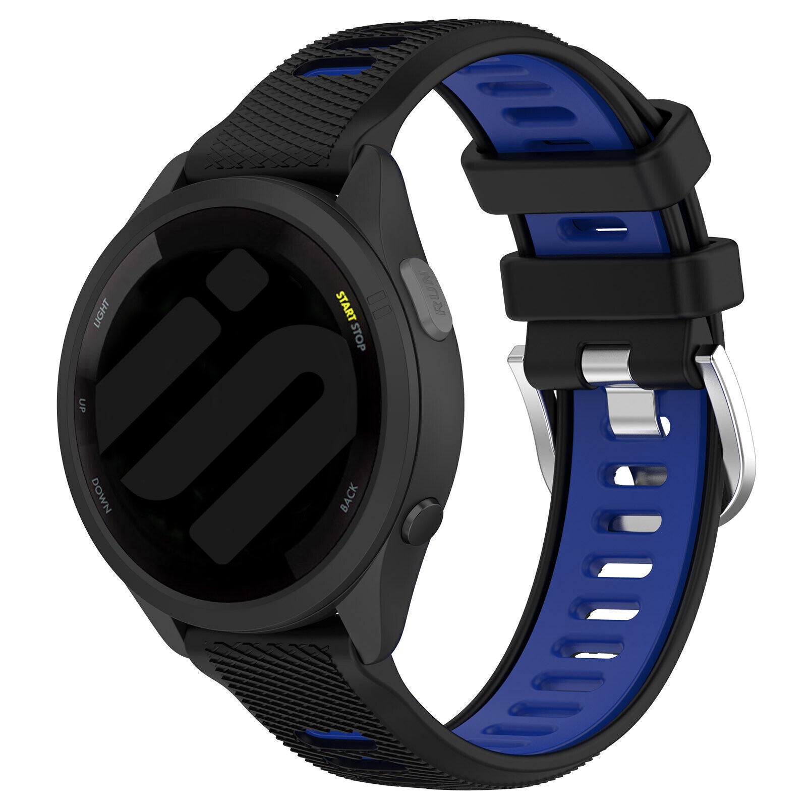 Correa deportiva con hebilla Garmin Forerunner 570 - 42mm (negro/azul)
