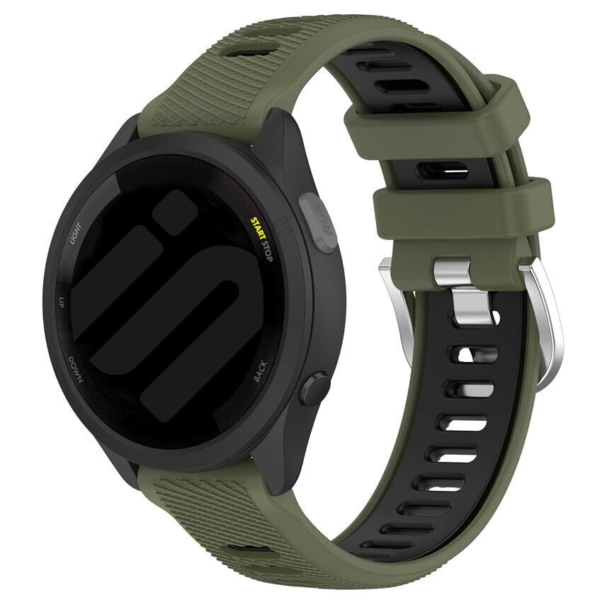 Correa deportiva con hebilla Garmin Forerunner 570 - 42mm (verde oliva/negro)