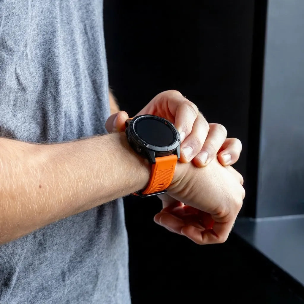 Bracelet silicone Garmin Quatix 8 Pro - 47mm (orange)