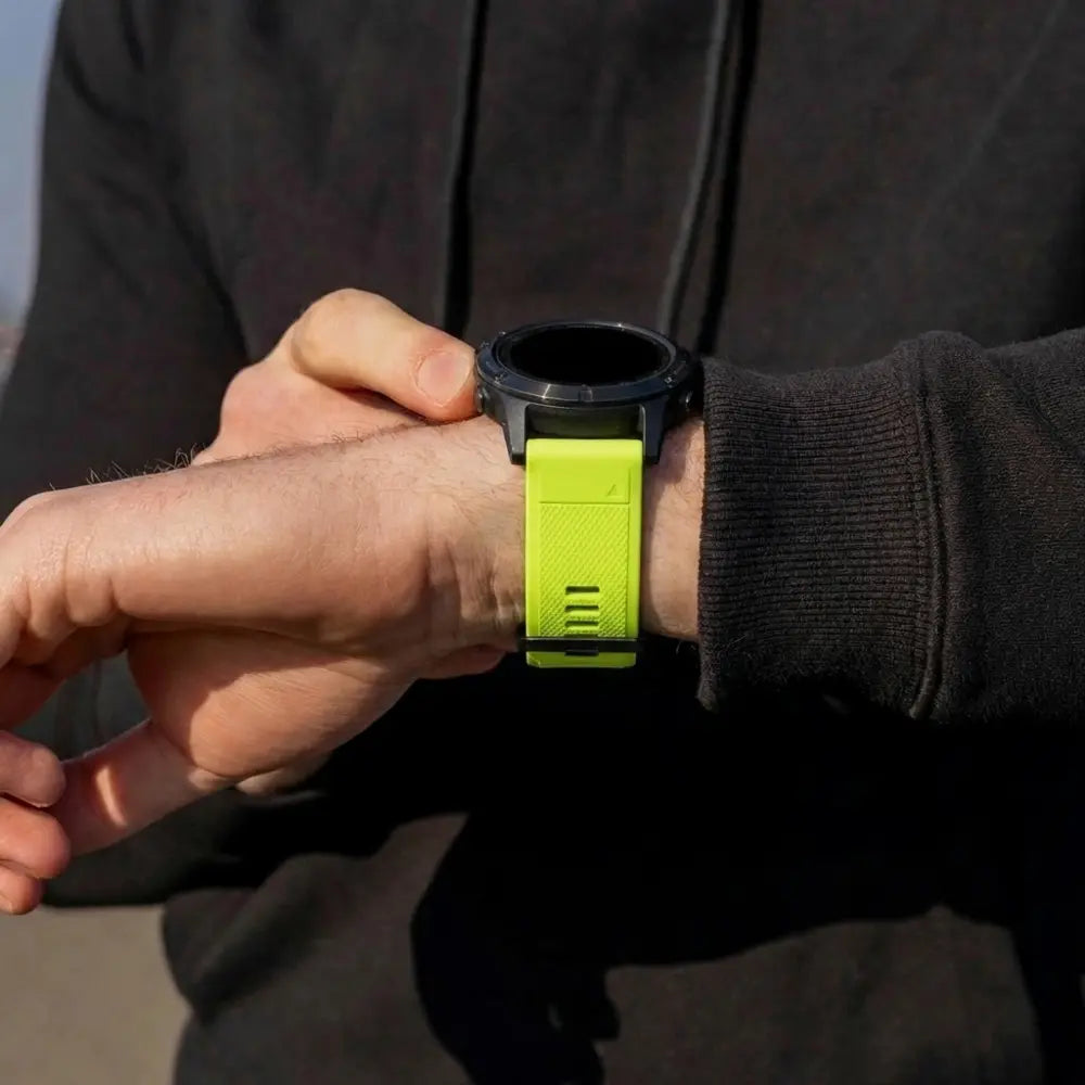 Garmin Fenix 5 / 6 siliconen bandje (lichtgroen)