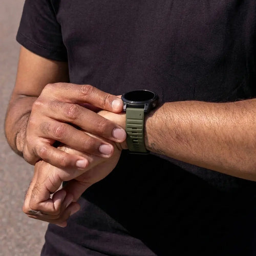 Garmin Fenix 7 outdoor siliconen band (legergroen)