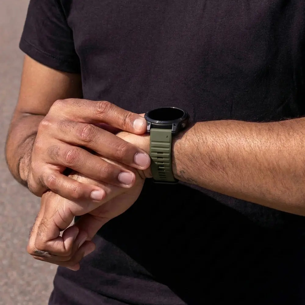 Garmin Fenix 7 outdoor siliconen band (legergroen)