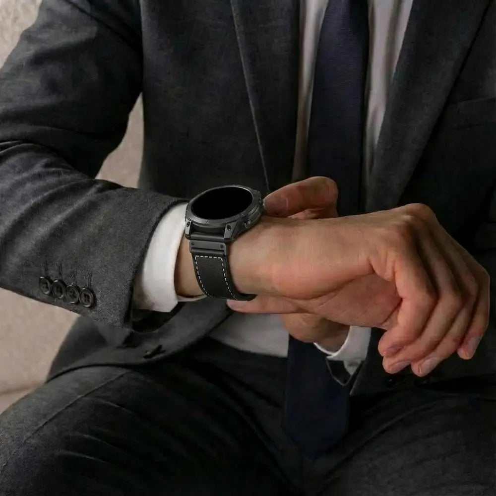 Garmin D2 Mach 2 - 51mm Premium Leather Strap (Black)