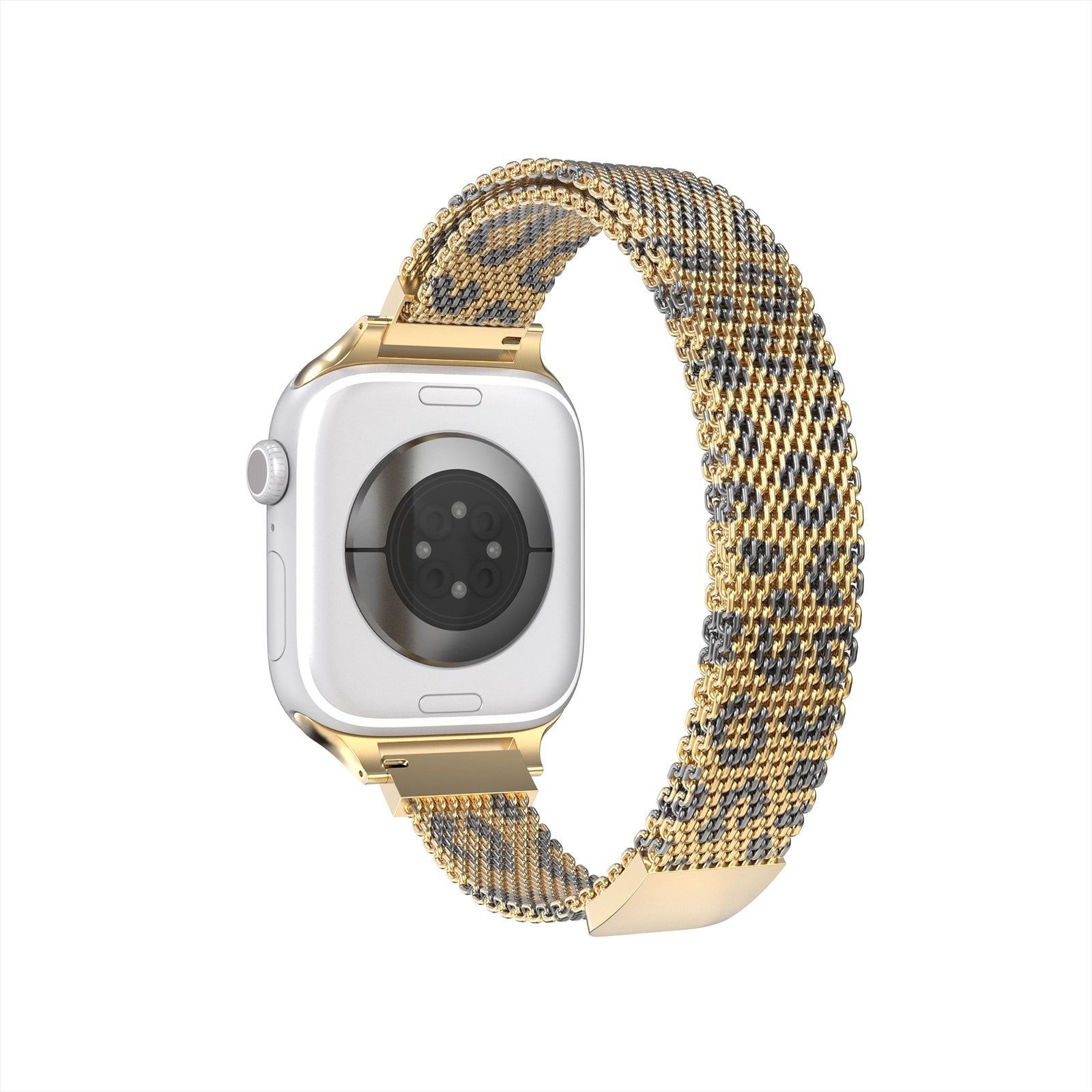 Bracelet milanais slim Apple Watch (léopard or)