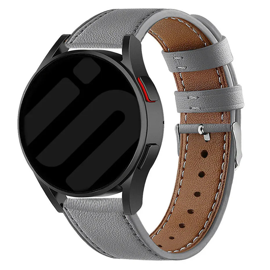 Amazfit Bip 3 (Pro) Modern Leather Strap (Grey)