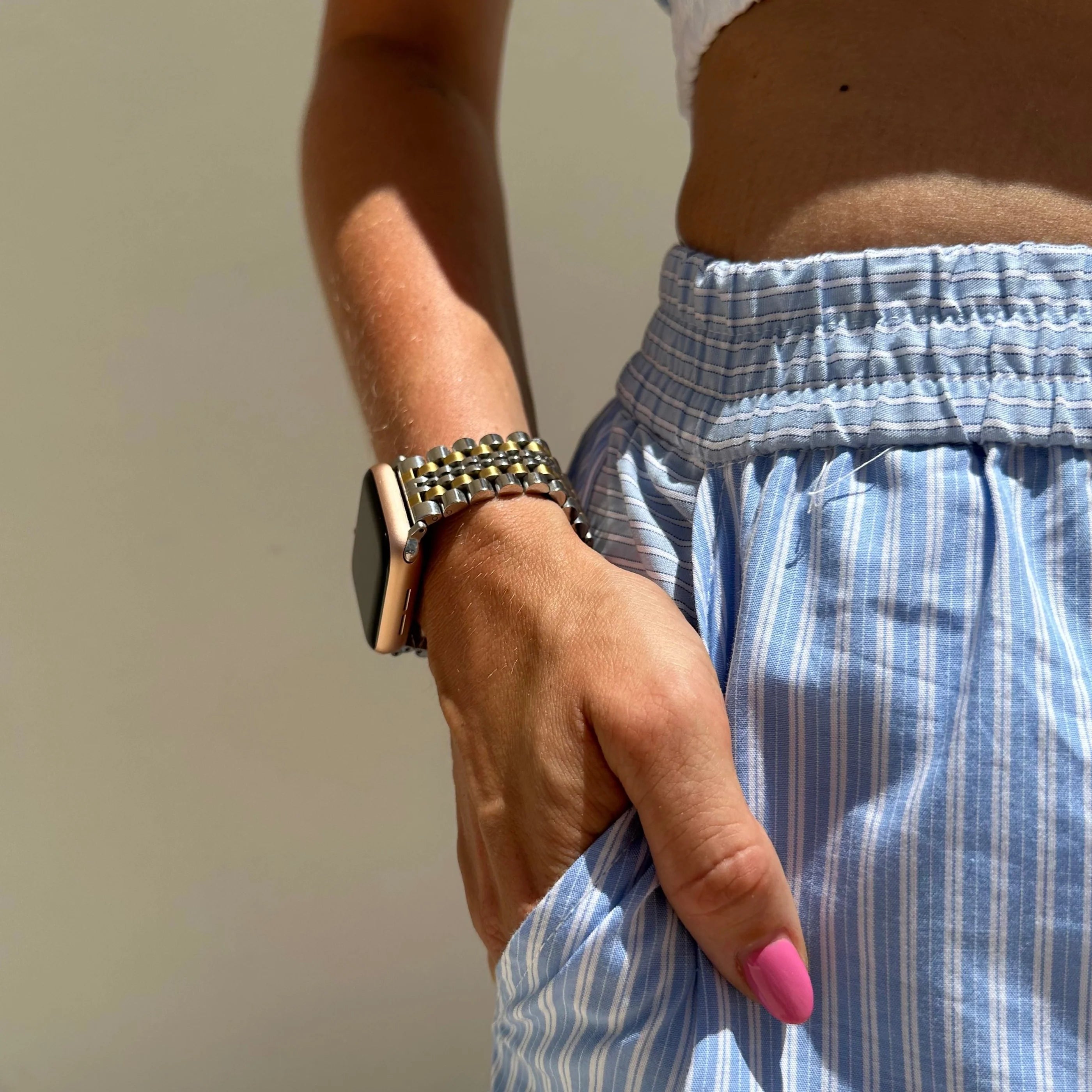 xoxo Wildhearts Apple Watch stalen bandje (zilver/goud)