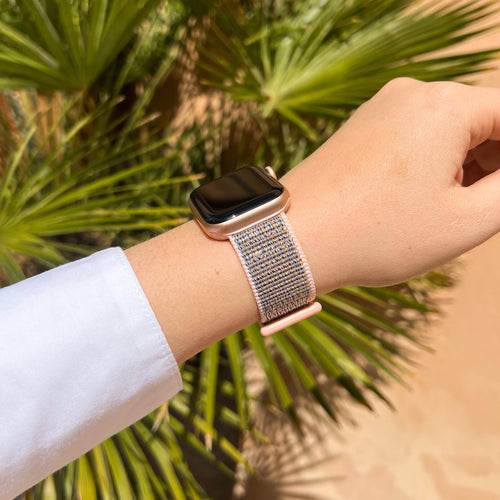 Apple Watch Nylon Loop Armband (Rosa Sand)
