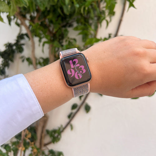 Apple Watch Nylon Loop Armband (Rosa Sand)