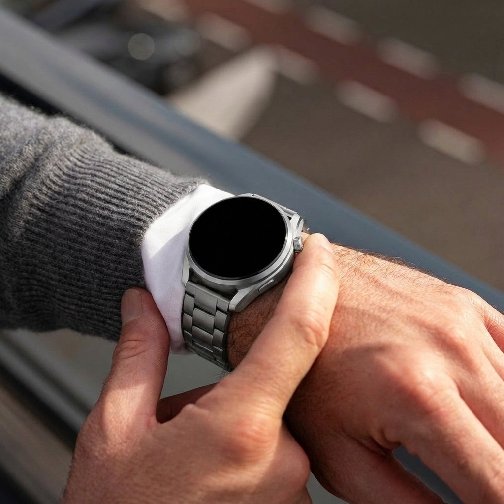 Huawei Watch GT 3 Pro 46mm 'One Push' Titanium Strap (Graphite)