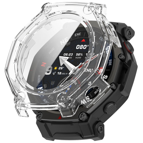 Coque dure avec verre Amazfit T-Rex 3 Pro - 48mm (noir)