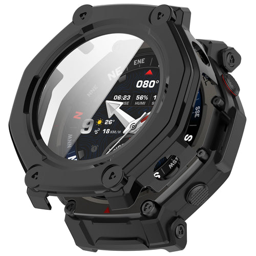 Coque dure avec verre Amazfit T-Rex 3 Pro - 48mm (noir)