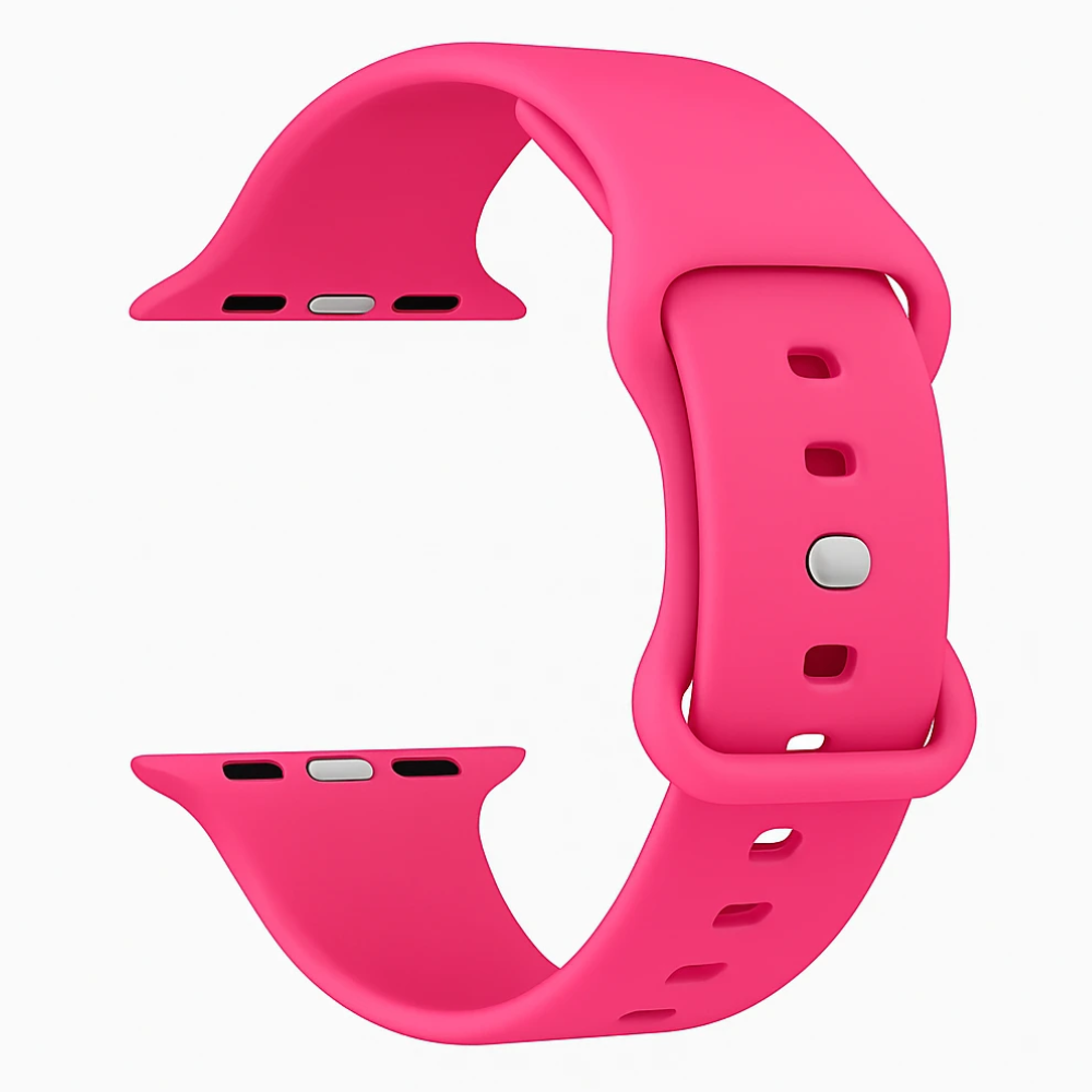 Correa silicona Apple Watch (rosa brillante)