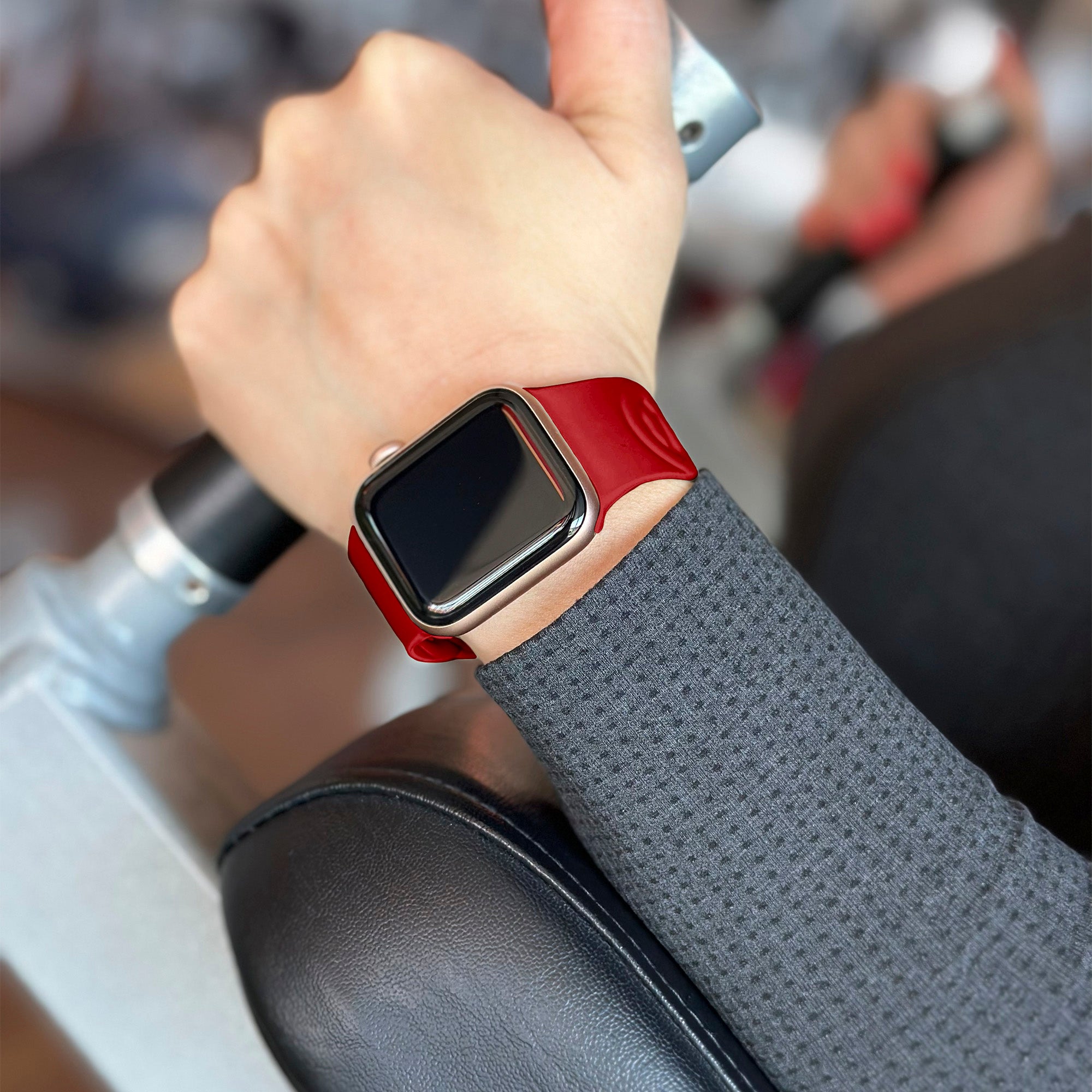 Correa silicona cadena Apple Watch (roja)
