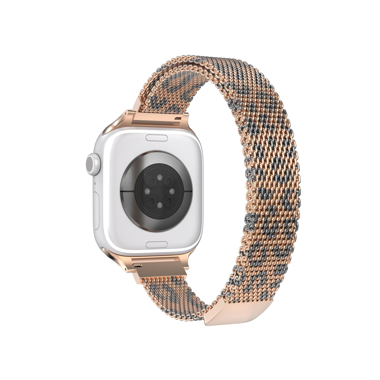 Correa milanesa slim Apple Watch (leopardo oro rosa)