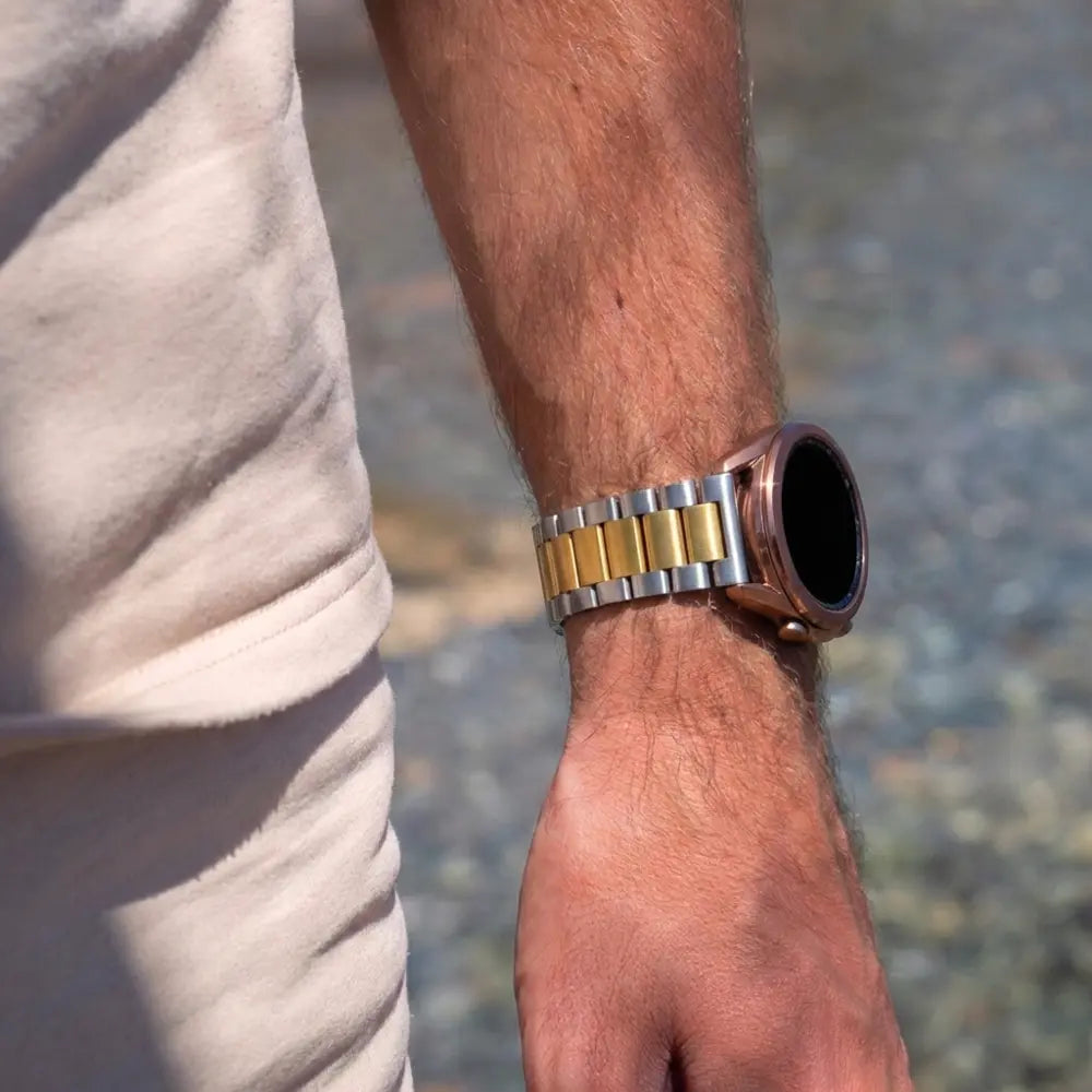Bracelet acier Garmin Vivoactive 5 (argent/or)