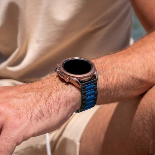 Samsung Galaxy Watch 42mm stalen band (zwart/blauw)